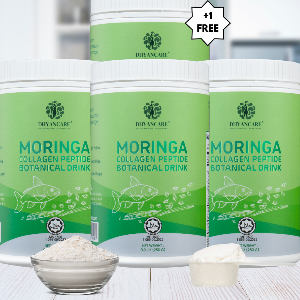 [Buy 3 Free 1] DHYANCARE Moringa Collagen Peptides Botanical Drink