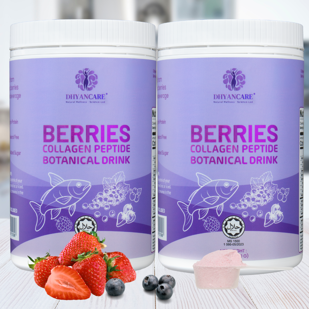 [buy 1 free 1] dhyancare berries collagen peptides botanical drink